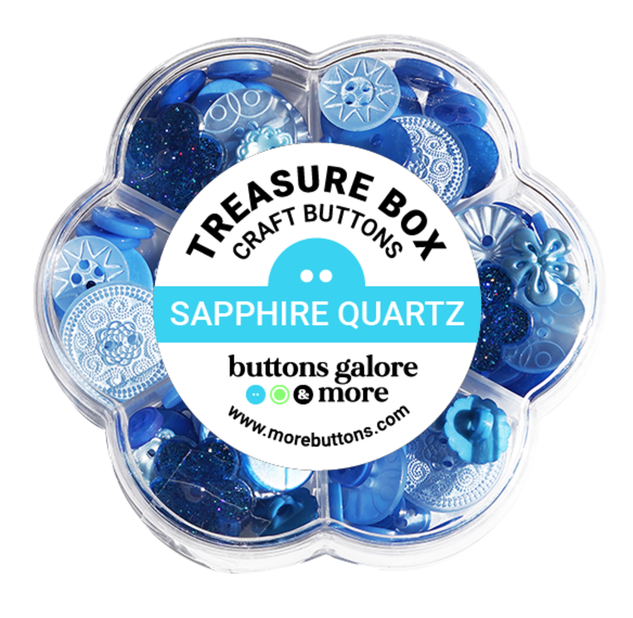 Buttons Galore Treasure Box Fancy Designer Buttons for Sewing and Crafts, Scrapbooks and Paper Crafts - 100+ Buttons
